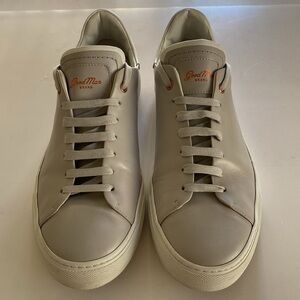 Good Man Brand Men's Light Gray Leather Sneakers Size 10.5 . Made in Italy